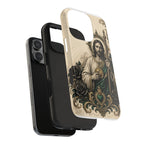 Capa de Celular Resistente São Judas Tadeu Esmeralda e Ouro Sagrado Coração
