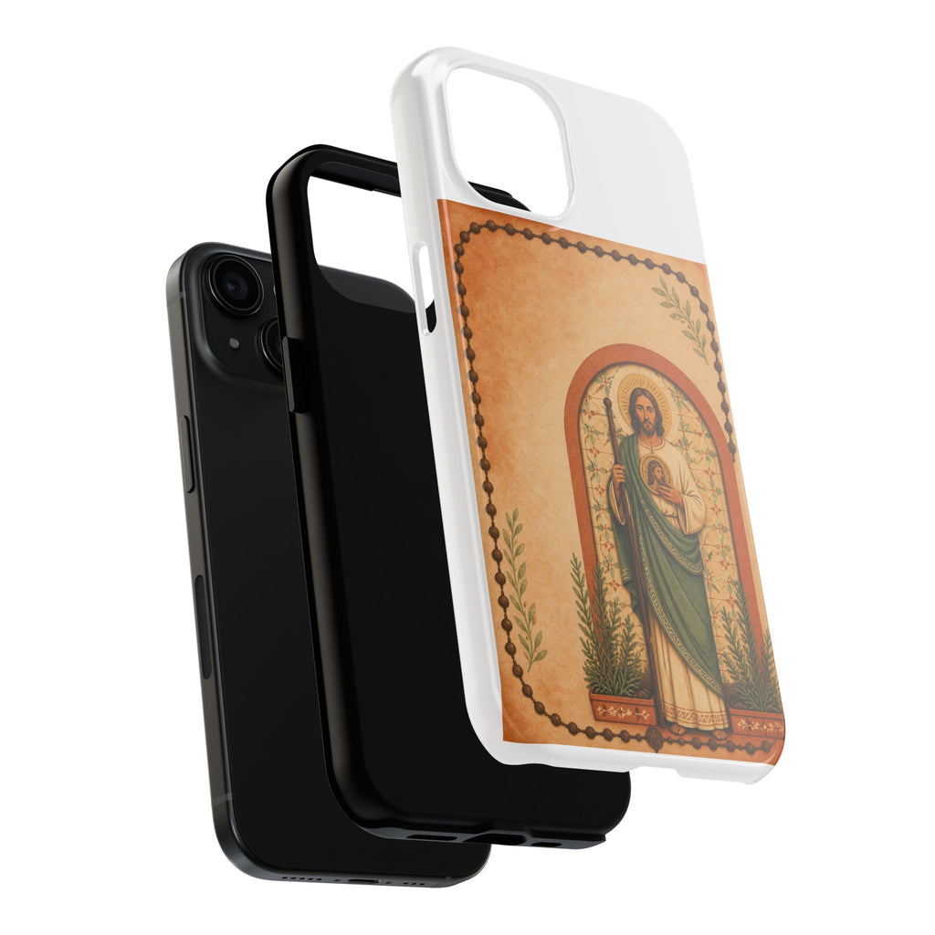 San Judas Tadeo Terracotta Rosary Garden Tough Phone Case product preview, view 18