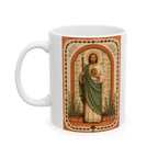 San Judas Tadeo Terracotta Rosary Garden Ceramic Mug