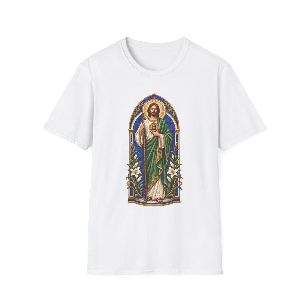 San Judas Tadeo Cobalt Chapel Mosaic Unisex T-Shirt product preview, view 3