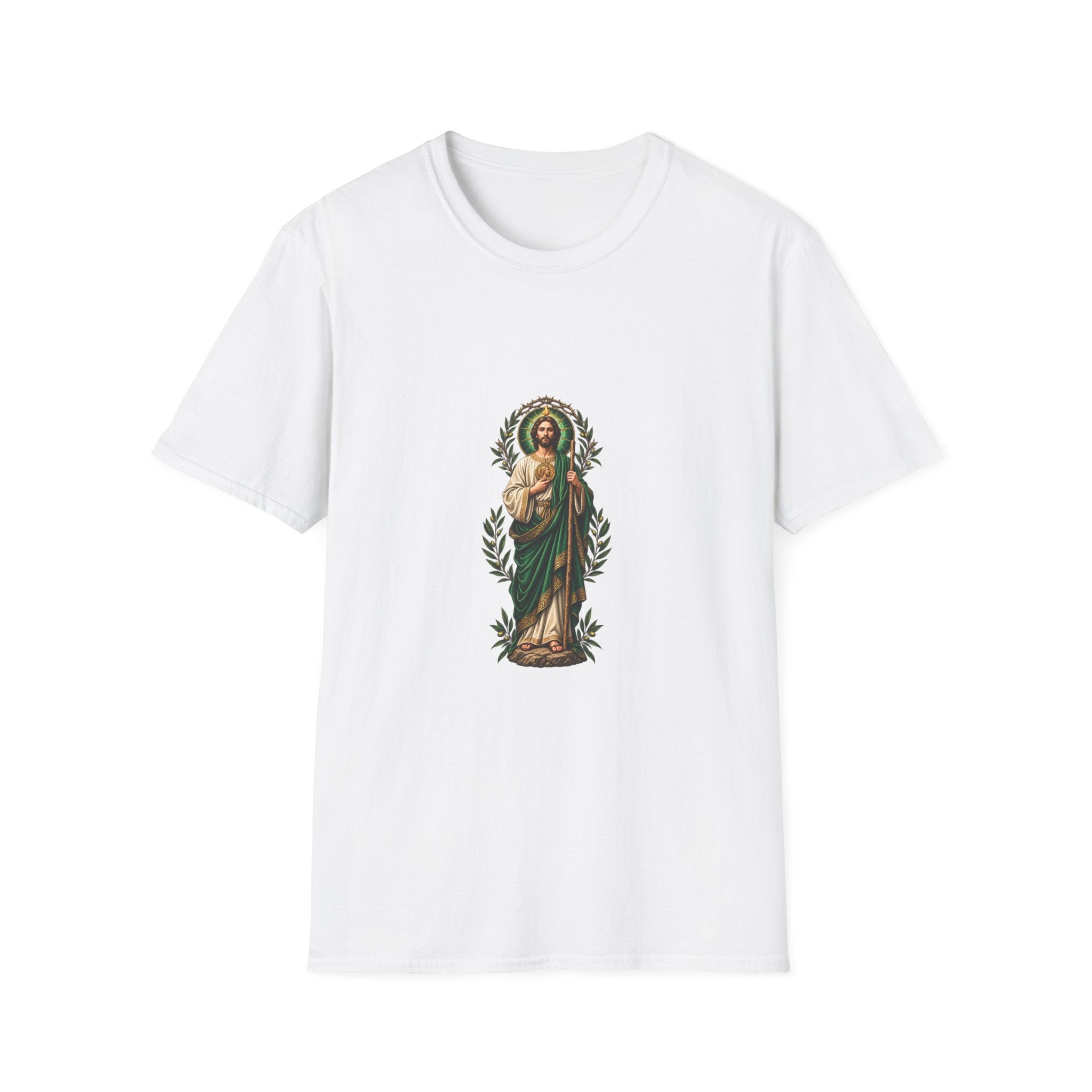 San Judas Tadeo Verdant Crowned Intercession T-Shirt product preview, view 7
