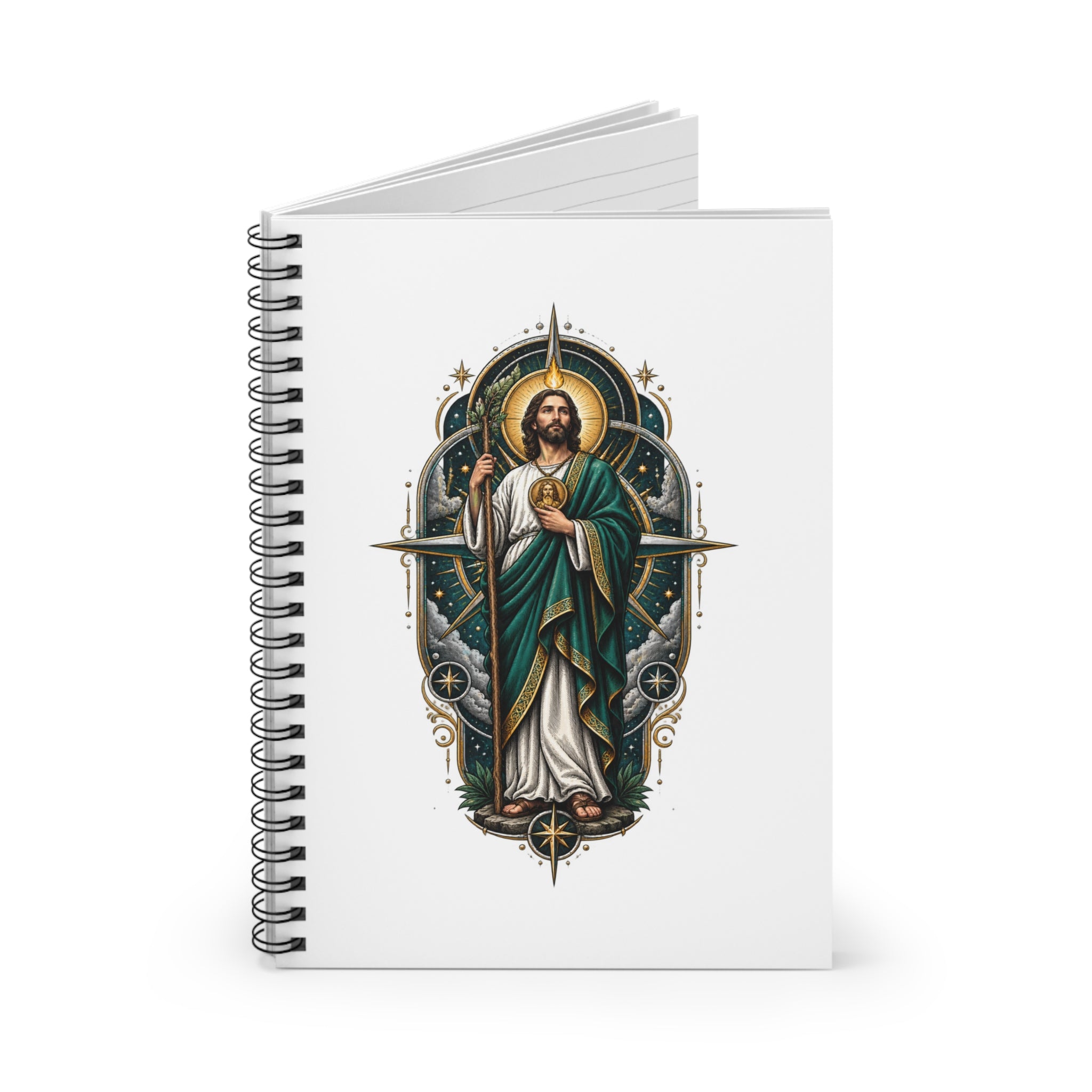 San Judas Tadeo Midnight Compass Spiral Notebook product preview, view 2