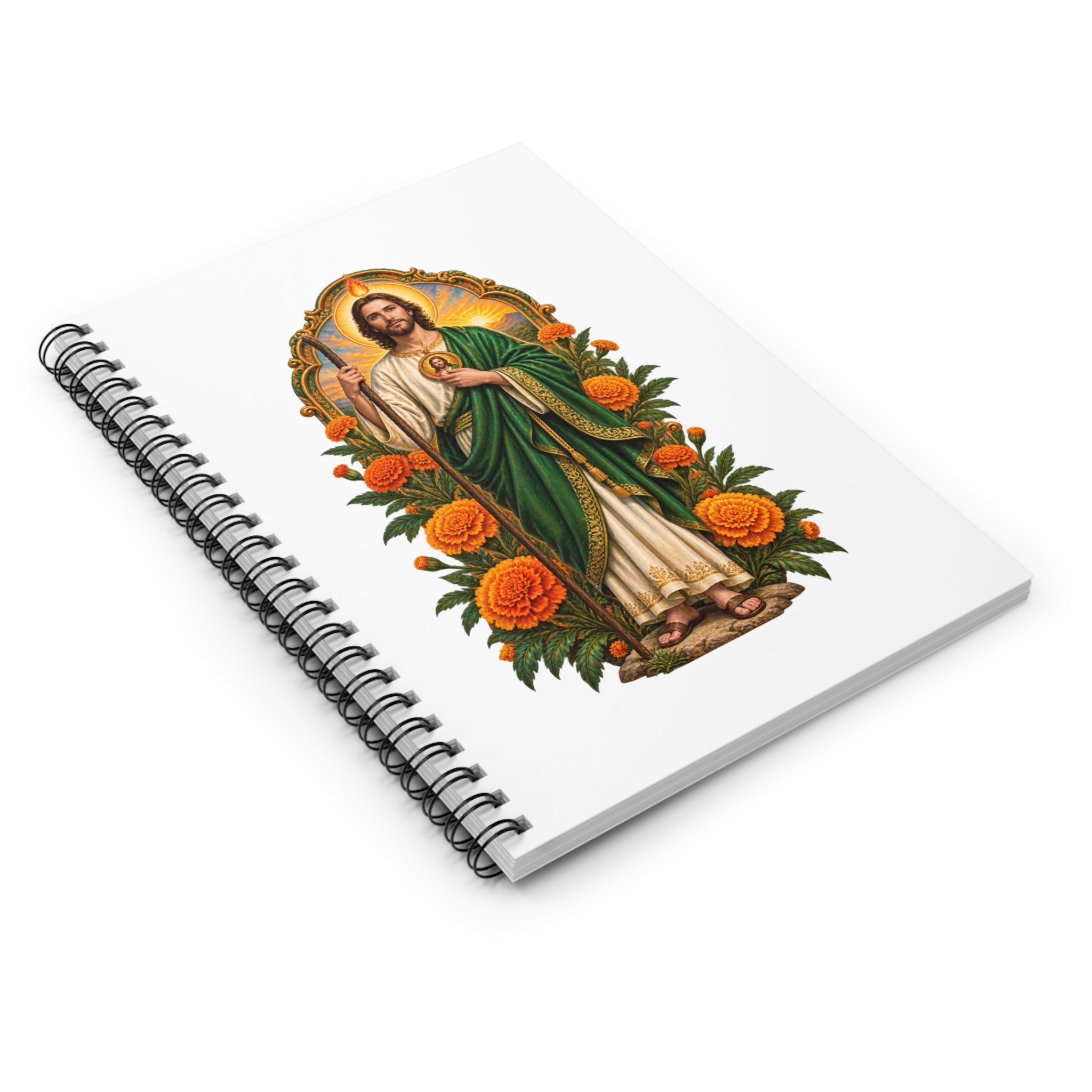 San Judas Tadeo Marigold Sun Arch Spiral Notebook product preview, view 3