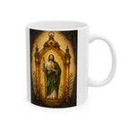 San Judas Tadeo Amber Pilgrim Lantern Ceramic Mug product preview, view 4