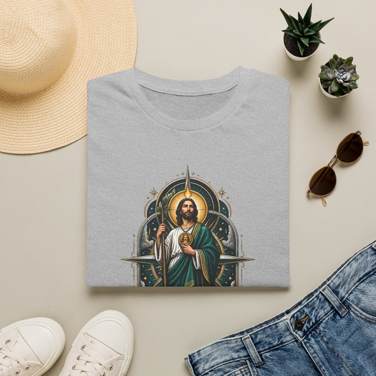 San Judas Tadeo Midnight Compass Unisex T-Shirt