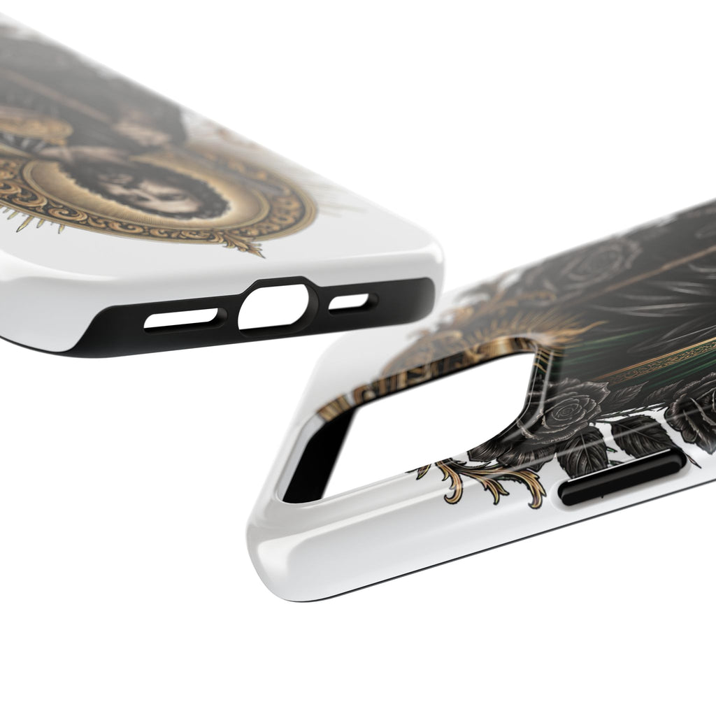 Capa Protetora para Celular San Judas Tadeu Coração Sagrado Preto e Dourado