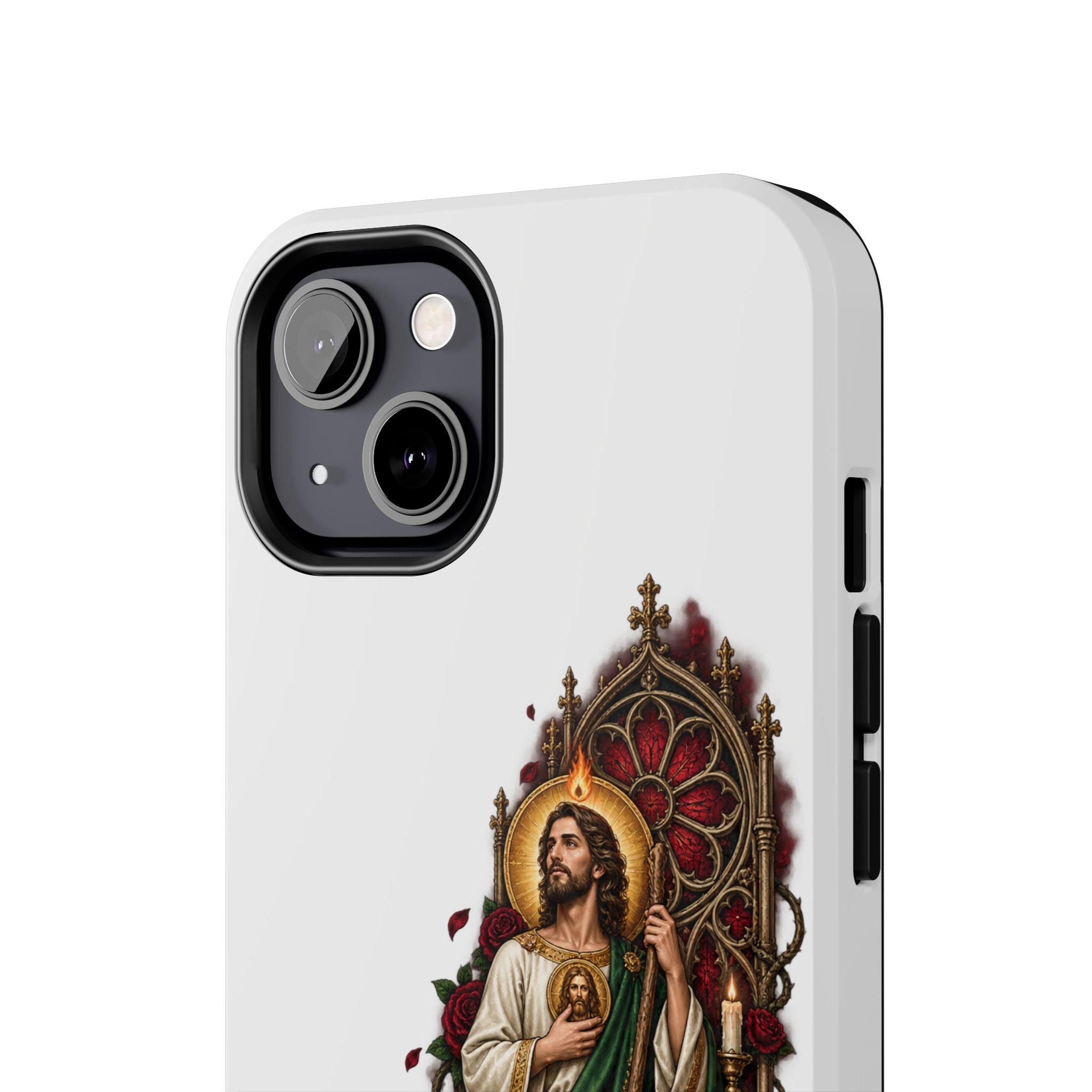 San Judas Tadeo Crimson Rose Window Tough Phone Case product preview, view 13
