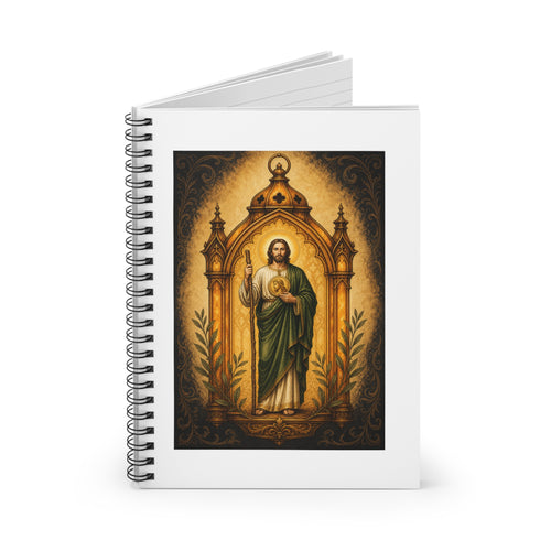 San Judas Tadeo Amber Pilgrim Lantern Spiral Notebook product preview, view 2