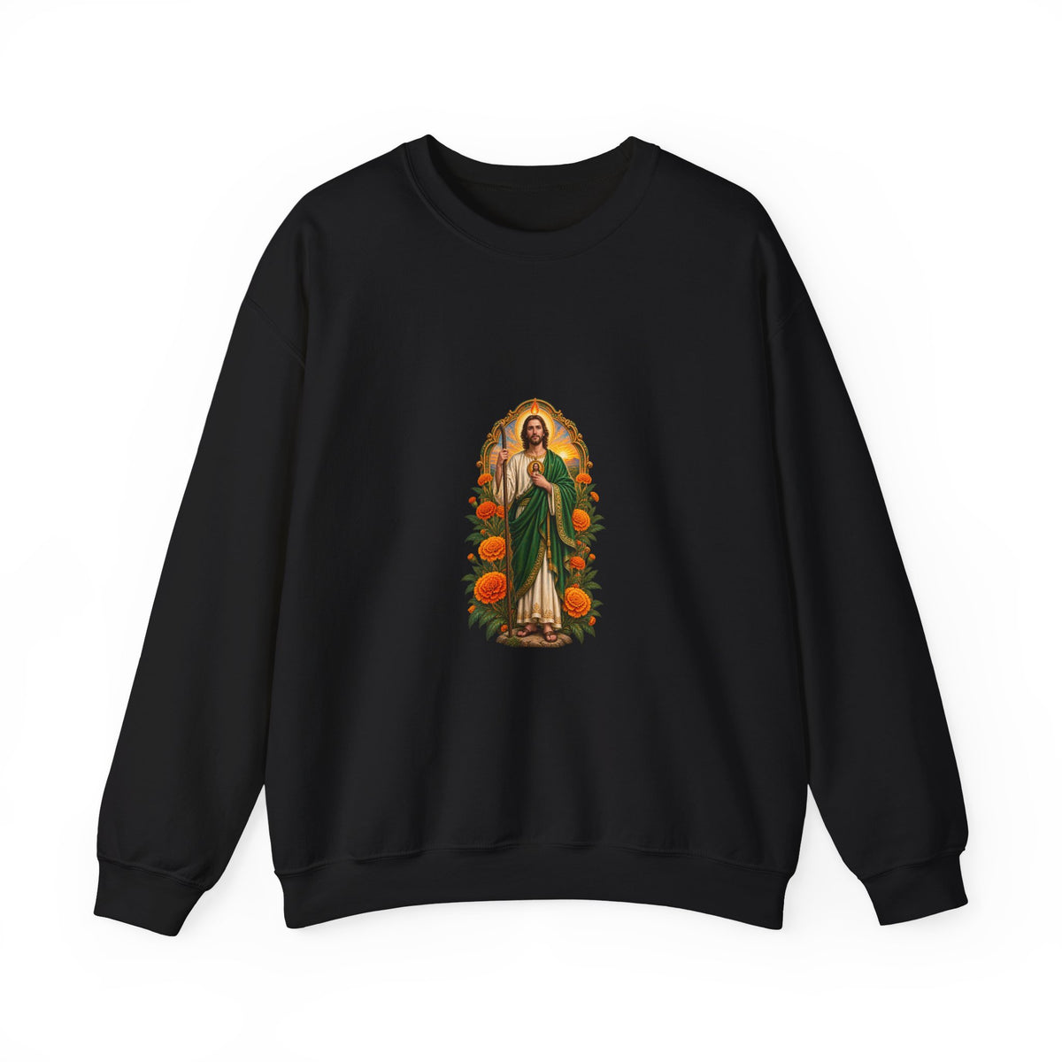 San Judas Tadeo Marigold Sun Arch Crewneck Sweatshirt