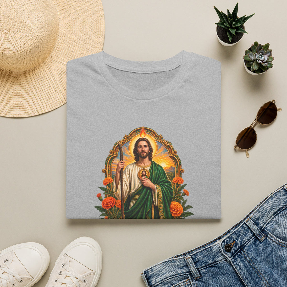 San Judas Tadeo Marigold Sun Arch Unisex T-Shirt