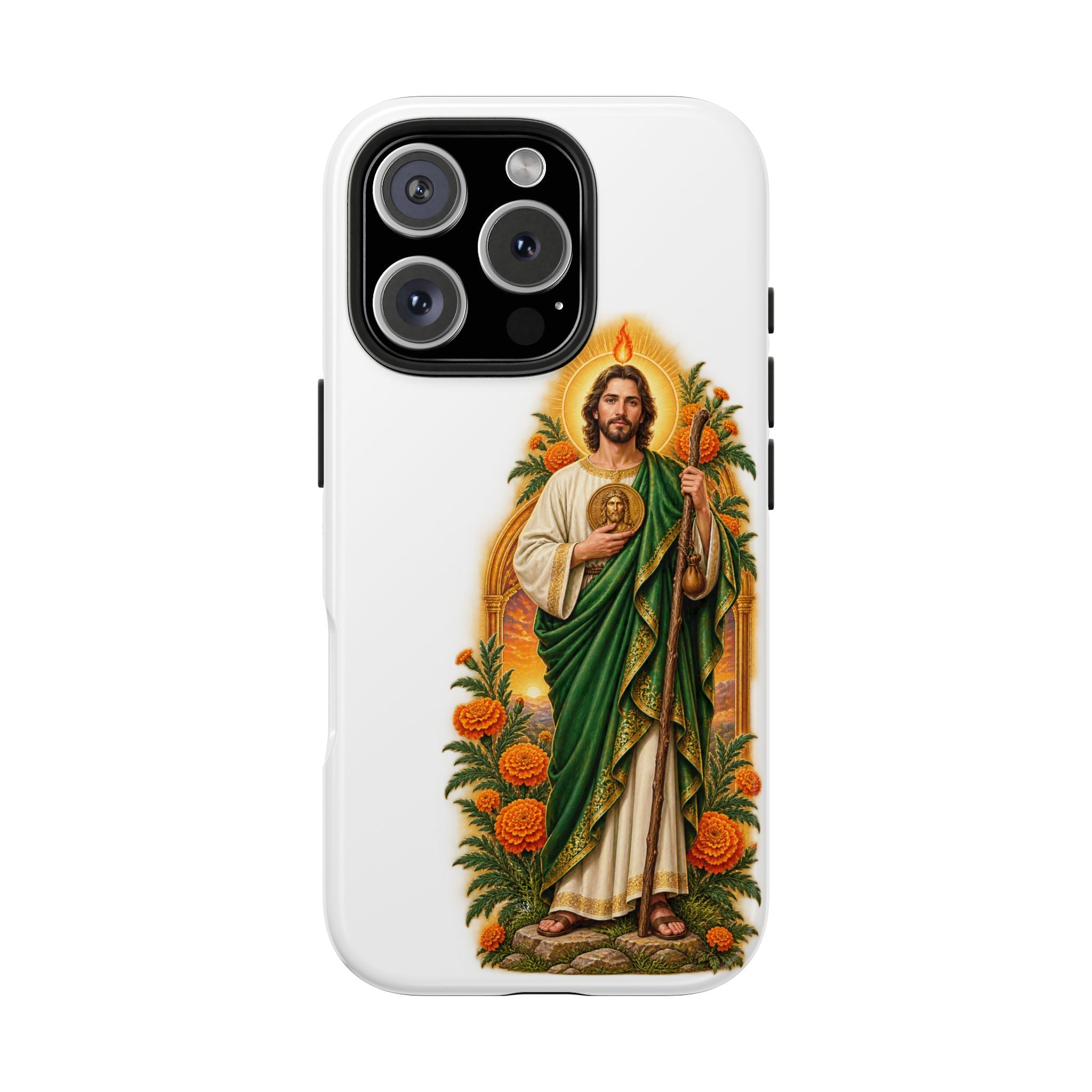 San Judas Tadeo Marigold Sun Arch Tough Phone Case product preview, view 5