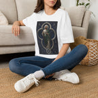 San Judas Tadeo Silver Moon Quatrefoil Unisex T-Shirt product preview, view 2