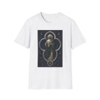 San Judas Tadeo Silver Moon Quatrefoil Unisex T-Shirt product preview, view 3