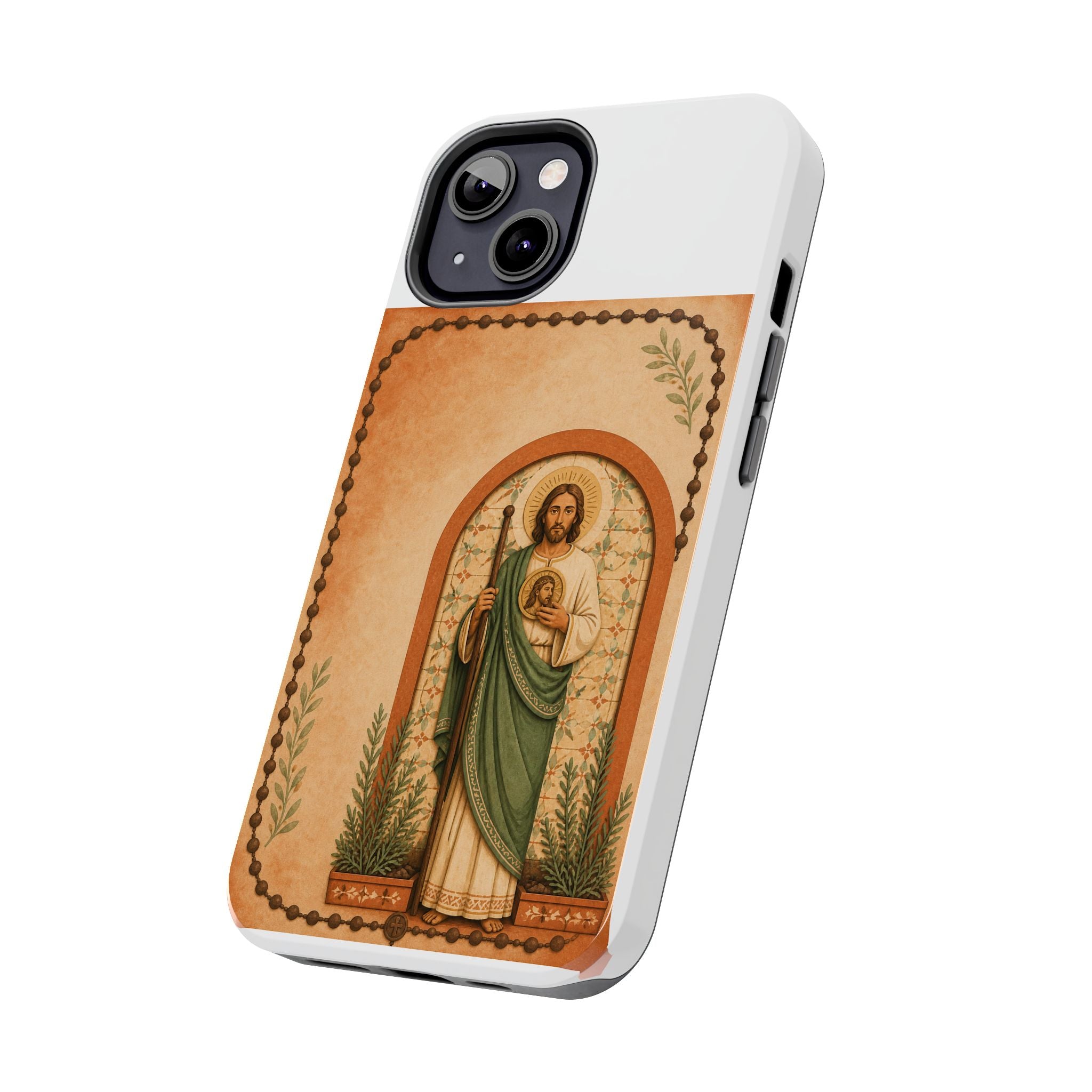 San Judas Tadeo Terracotta Rosary Garden Tough Phone Case product preview, view 12