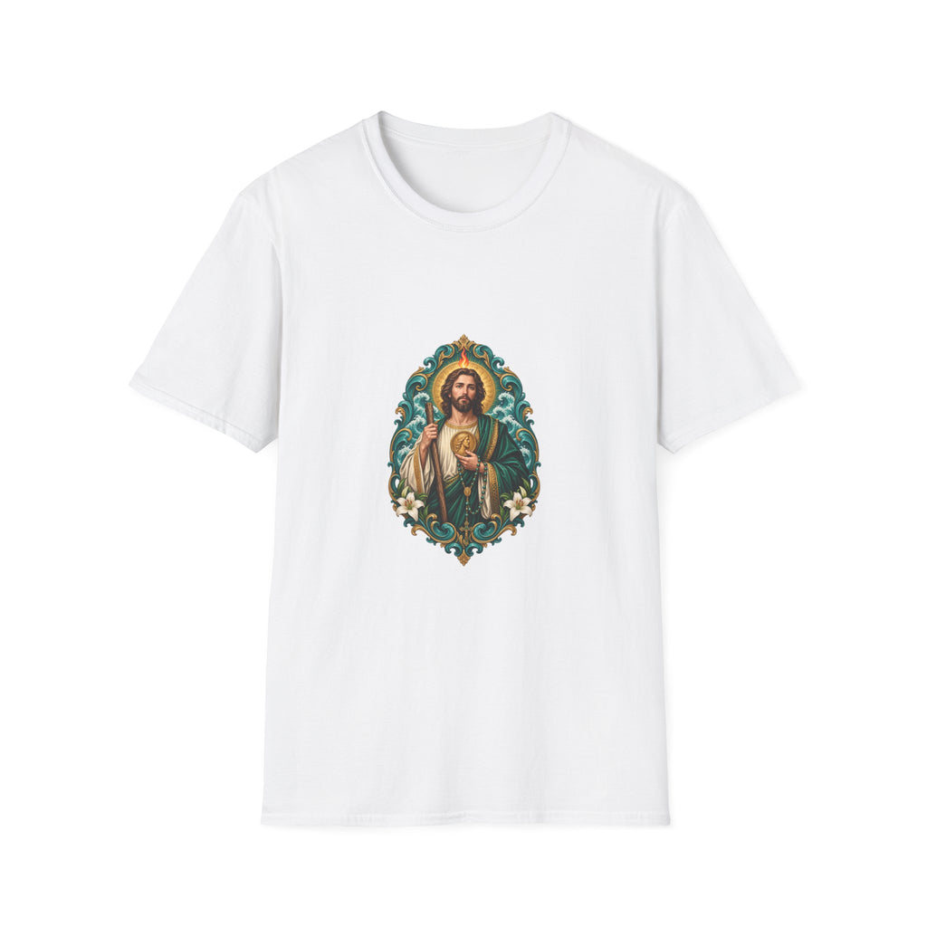 San Judas Teal Rosary Harbor T-Shirt product preview, view 7