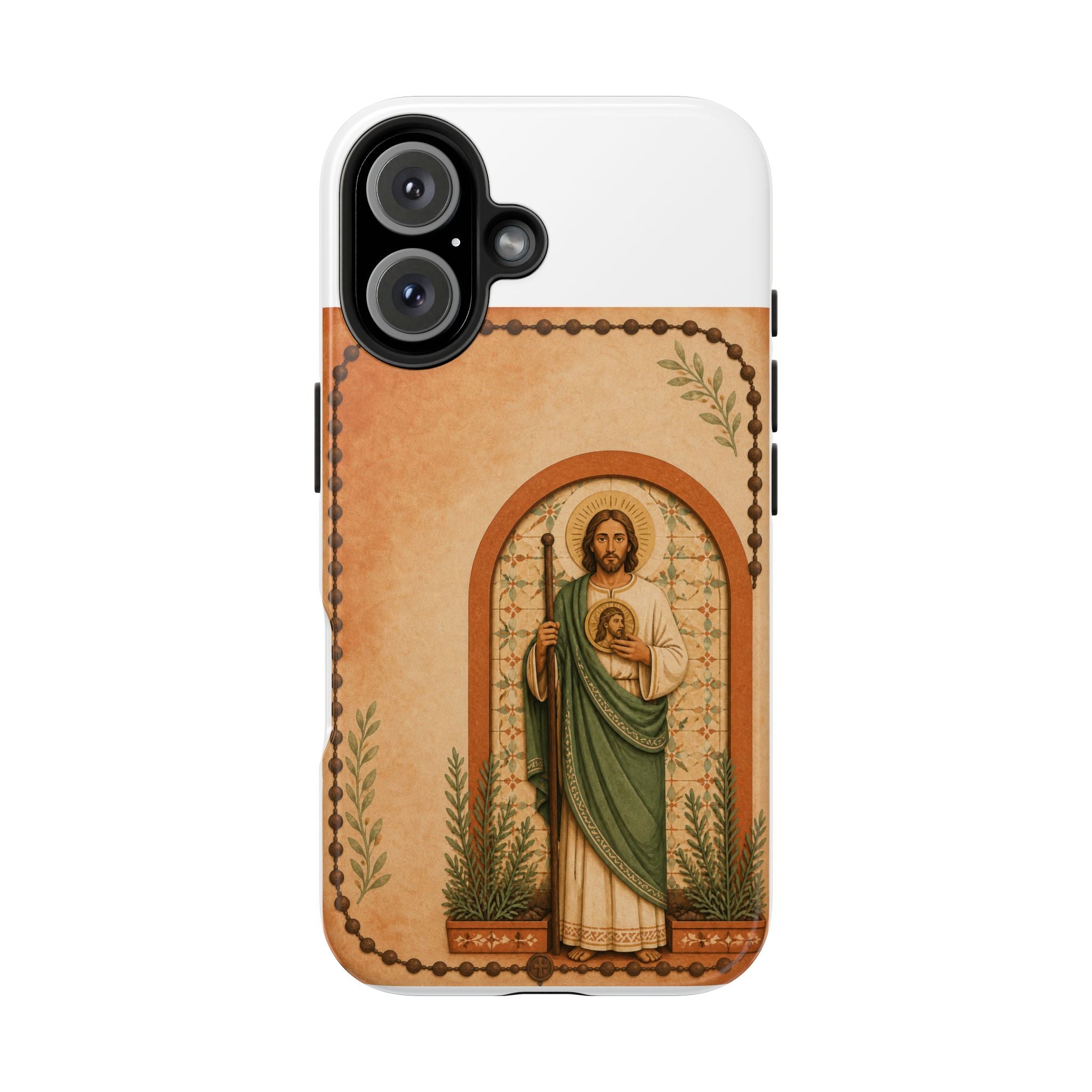 San Judas Tadeo Terracotta Rosary Garden Tough Phone Case product preview, view 7