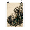 Pôster Fosco Esmeralda e Ouro Sagrado Coração de São Judas Tadeu