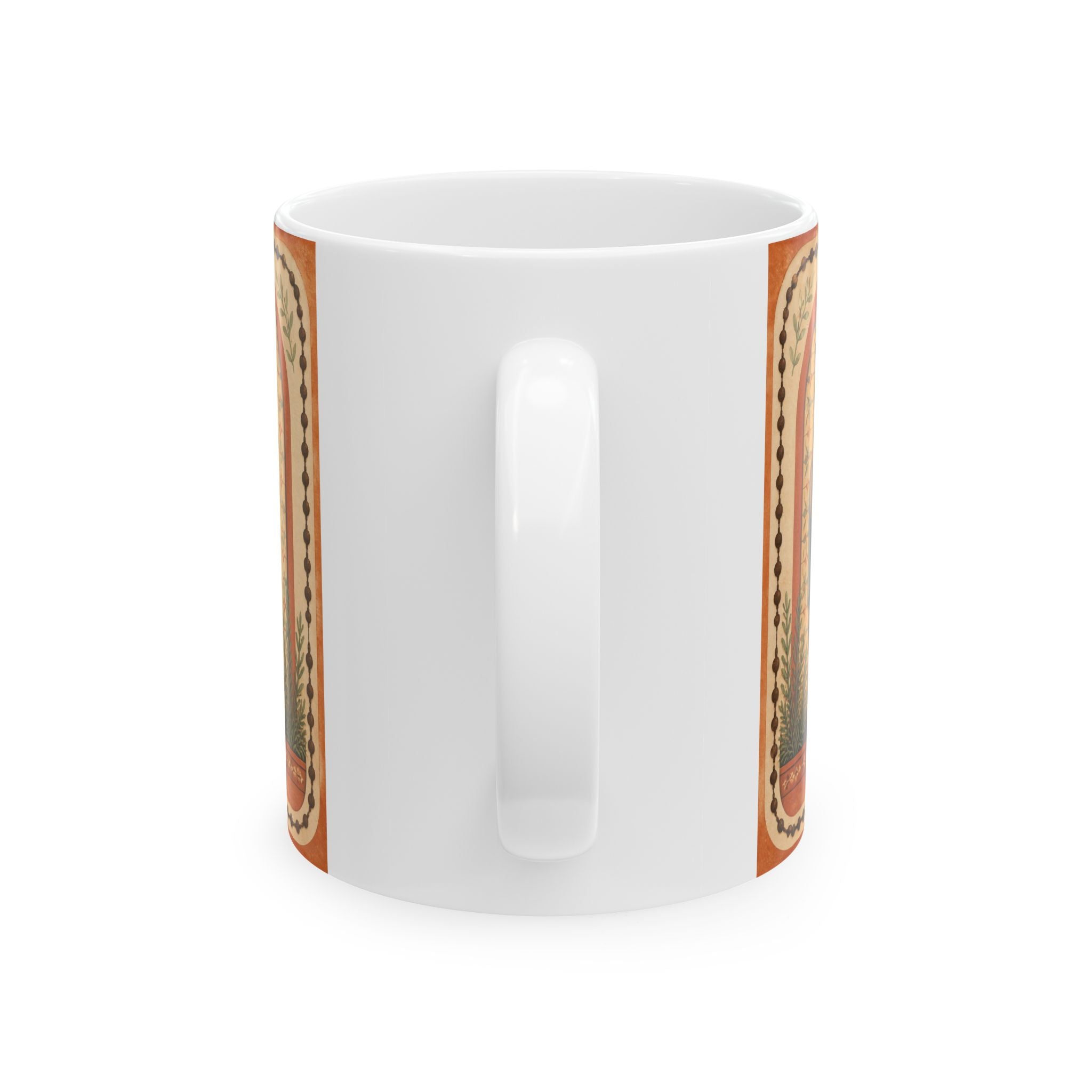 San Judas Tadeo Terracotta Rosary Garden Ceramic Mug