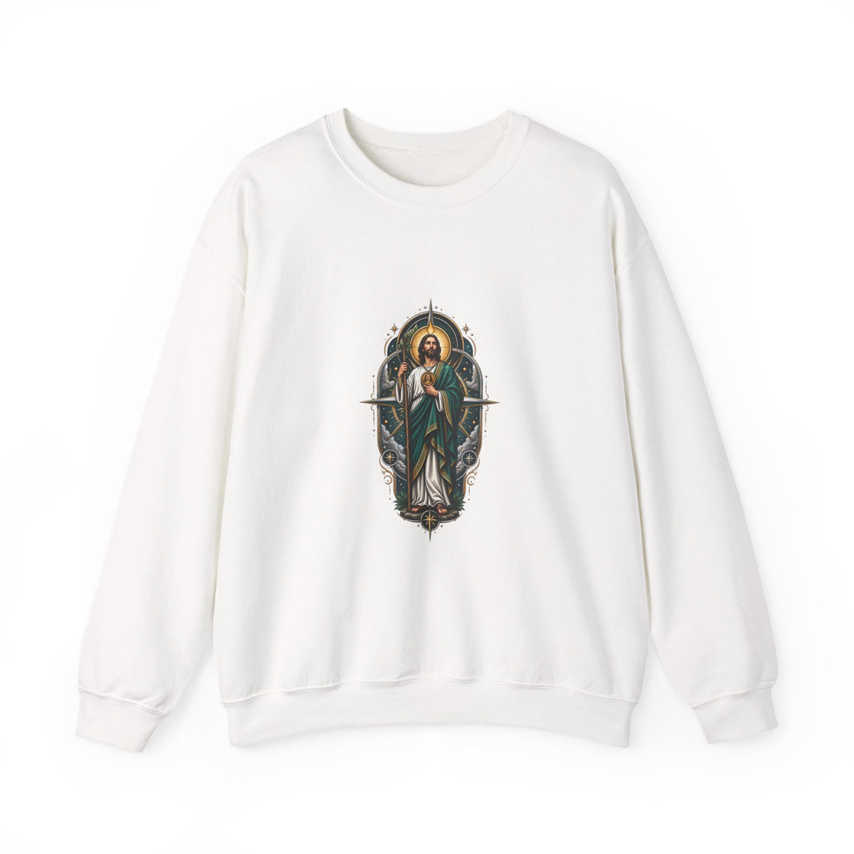 San Judas Tadeo Midnight Compass Crewneck Sweatshirt