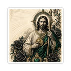 Adesivo de recorte beijo Esmeralda e Ouro Sagrado Coração São Judas Tadeu