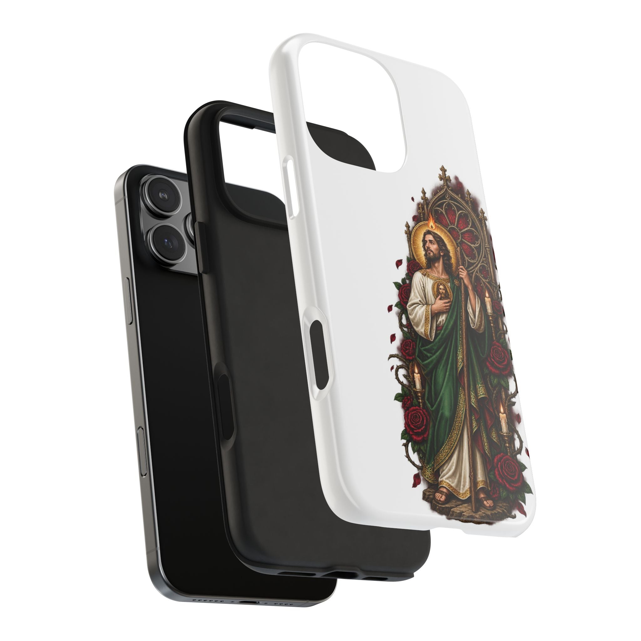 San Judas Tadeo Crimson Rose Window Tough Phone Case product preview, view 25